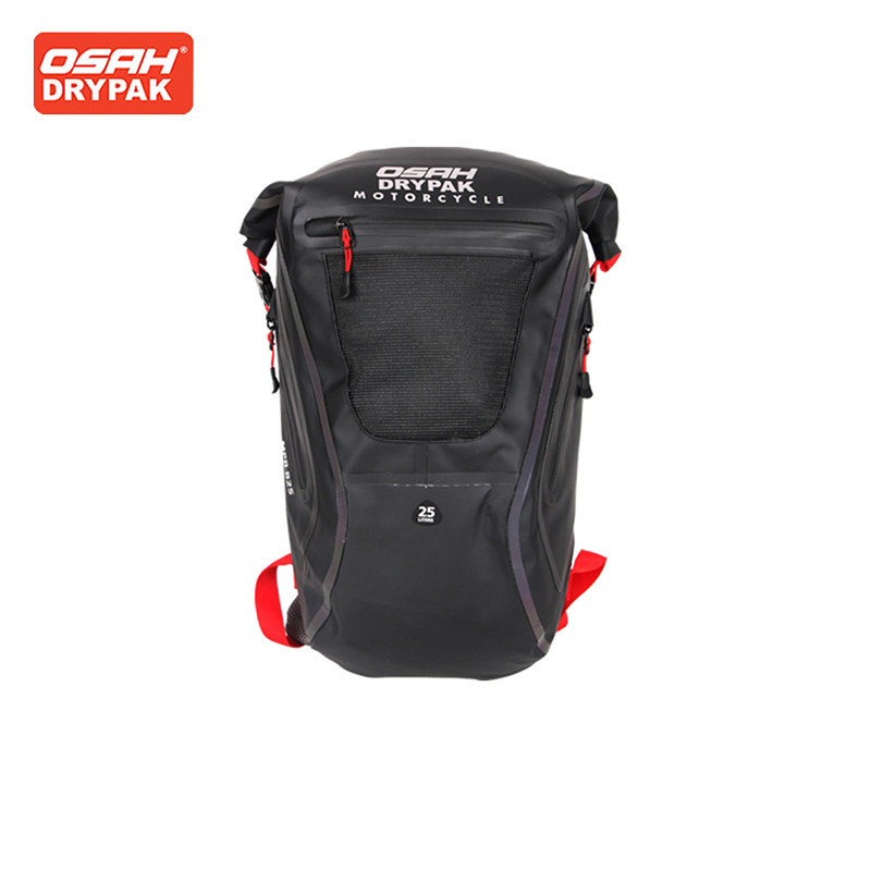 Motorcycle Gear Travel Bag - OSAH 25L กระเป๋ารถจักรยานยนต์กระเป๋าเป้สะพายหลัง PVC ความจุสูงสวมใส่กระเป๋ากันน้ําสําหรับเดินทางกลางแจ้งเดินป่าตั้งแคมป์เกียร์