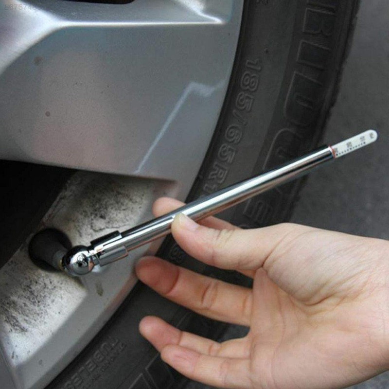 Tyre Pressure Gauge - ปากกาทดสอบแรงดันลมยางแบบพกพา 5-50 PSI เครื่องมือทดสอบแรงดันลม ปากกาวัดแรงดันลม บารอมิเตอร์