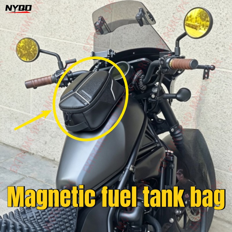 Motorcycle Gear Travel Bag - กระเป๋าติดถังน้ำมันมอเตอร์ไซค์กันน้ำแบบแม่เหล็ก สำหรับการขี่กลางแจ้ง การเดินทางออฟโรด อุปกรณ์จัดเก็บ Knight Gear