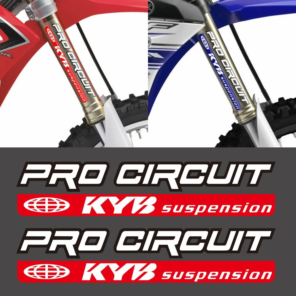 Motorcycle Gear Deals - สติ๊กเกอร์ติดโช้ค KYB สำหรับรถมอเตอร์ไซค์ แบบสะท้อนแสง กันน้ำ ชุดสติ๊กเกอร์สำหรับรถวิบาก