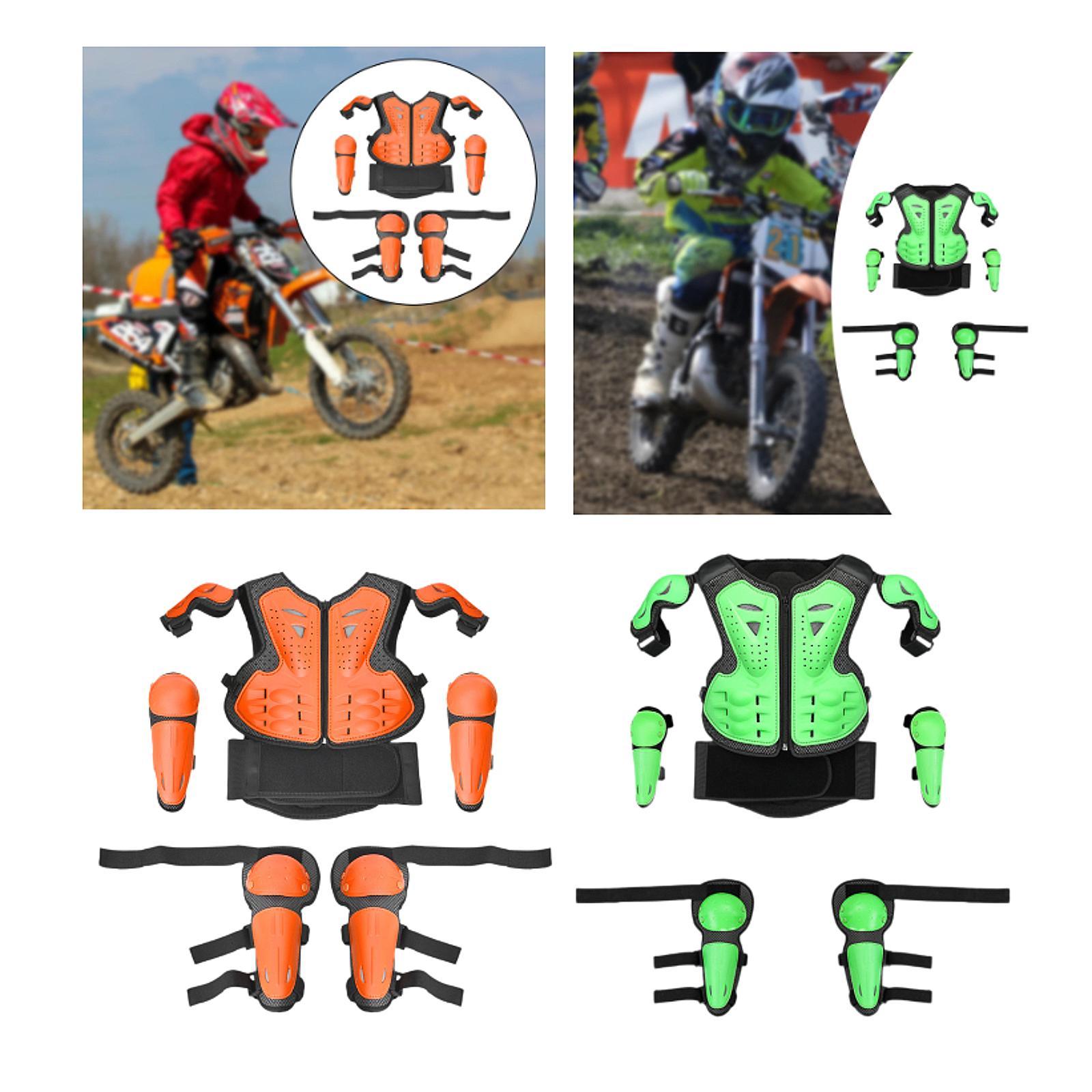 Motorcycle Gear For Kids - ชุดอุปกรณ์ป้องกันสำหรับเด็ก ชุดเกราะป้องกันหน้าอก หลัง และกระดูกสันหลัง สำหรับขี่มอเตอร์ไซค์ สกี