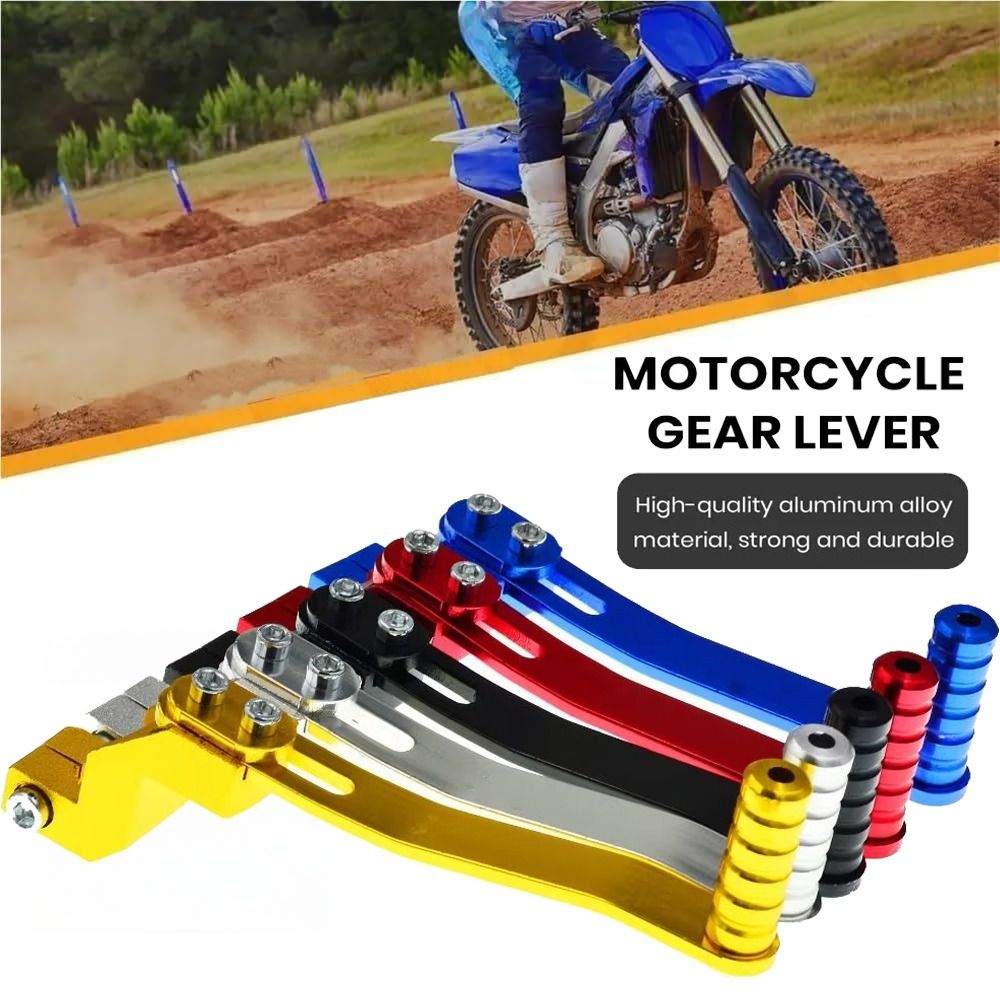 Motorcycle Gear Lever Extender - คันเกียร์มอเตอร์ไซค์อะลูมิเนียม CNC อเนกประสงค์ ปรับได้ คันเดียว สำหรับรถวิบาก/โมโตครอส