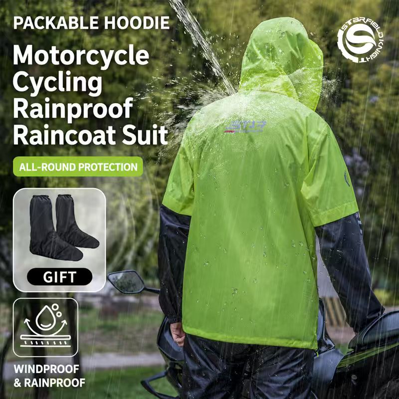 Motorcycle Gear Logo - SFK เสื้อกันฝนสำหรับขี่มอเตอร์ไซค์ กางเกงกันฝน ที่คลุมรองเท้า แบบแยกชิ้น 3