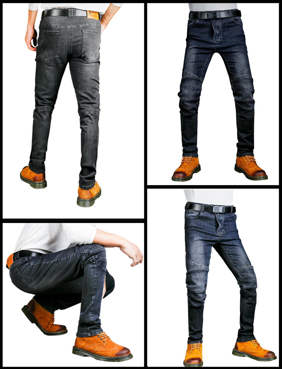 กางเกงยีนส์มอเตอร์ไซค์ผู้ชาย ส - Motorcycle Gear Blue บทวิจารณ์และราคา