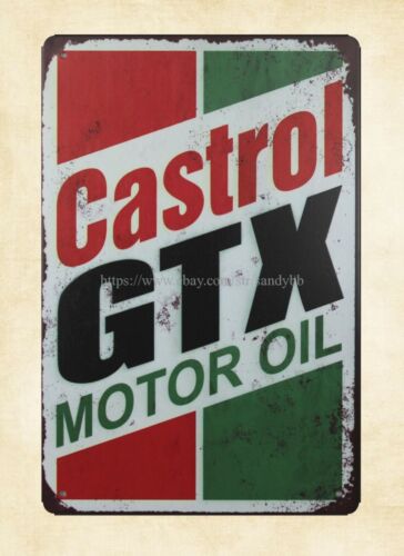 ป้ายโลหะลายสวนจำลอง Castrol Gt - Castrol Oil Gtx บทวิจารณ์และราคา