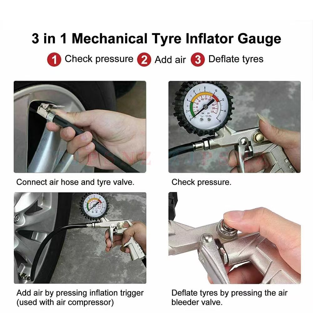 เกจวัดลมยาง 220 PSI พร้อมมาตรว - Tyre Pressure Gauge บทวิจารณ์และราคา