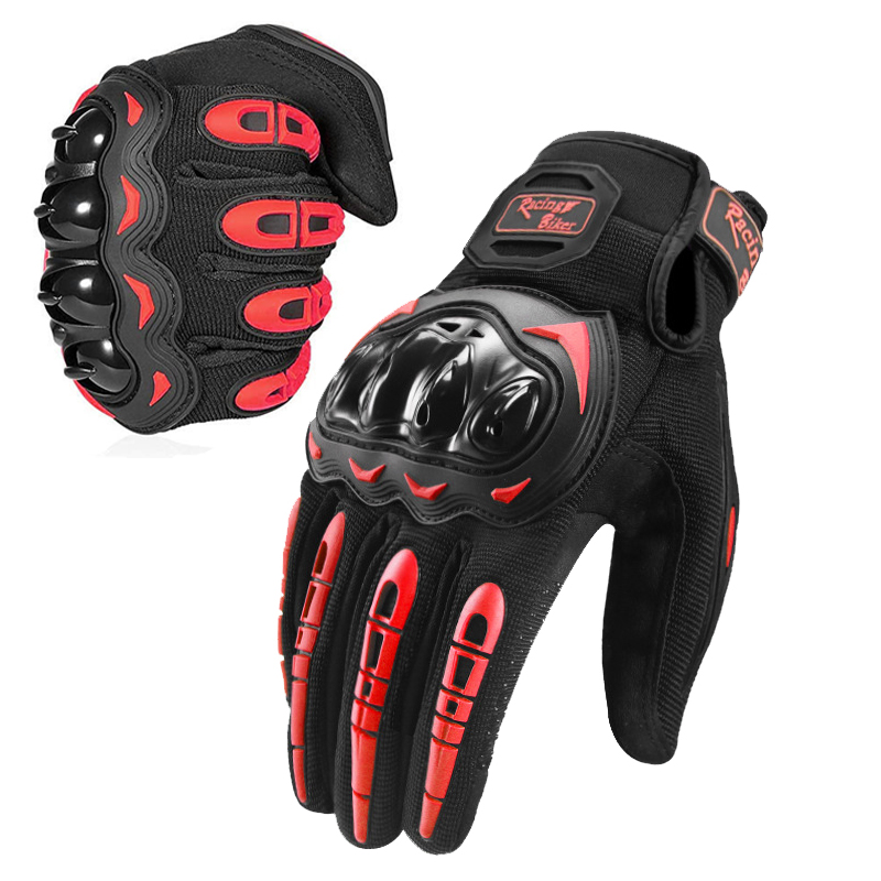 ถุงมือแข่งรถมอเตอร์ไซค์ ป้องกั - Motorcycle Gear Blue บทวิจารณ์และราคา
