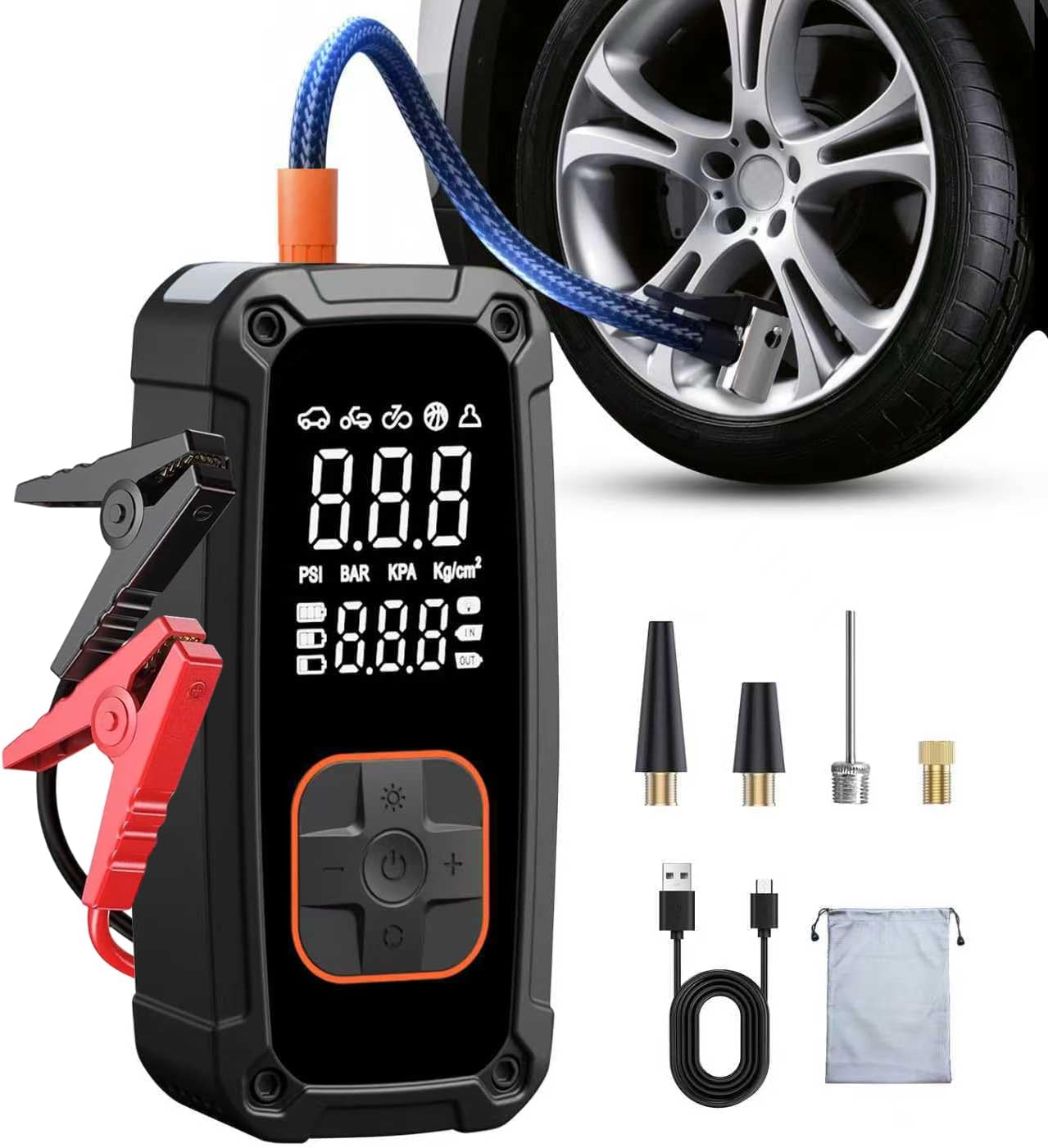 เครื่องเติมลมยางแบบพกพา - ปั๊ม - Tyre Pressure Gauge บทวิจารณ์และราคา