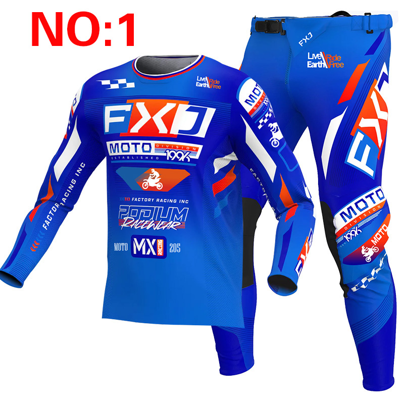 2025 FXJ Motocross JERSEY และก - Motorcycle Gear Blue บทวิจารณ์และราคา