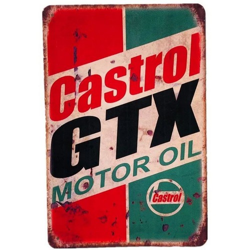 ป้ายโลหะคาสตรอล GTX มอเตอร์ ออ - Castrol Oil Gtx บทวิจารณ์และราคา