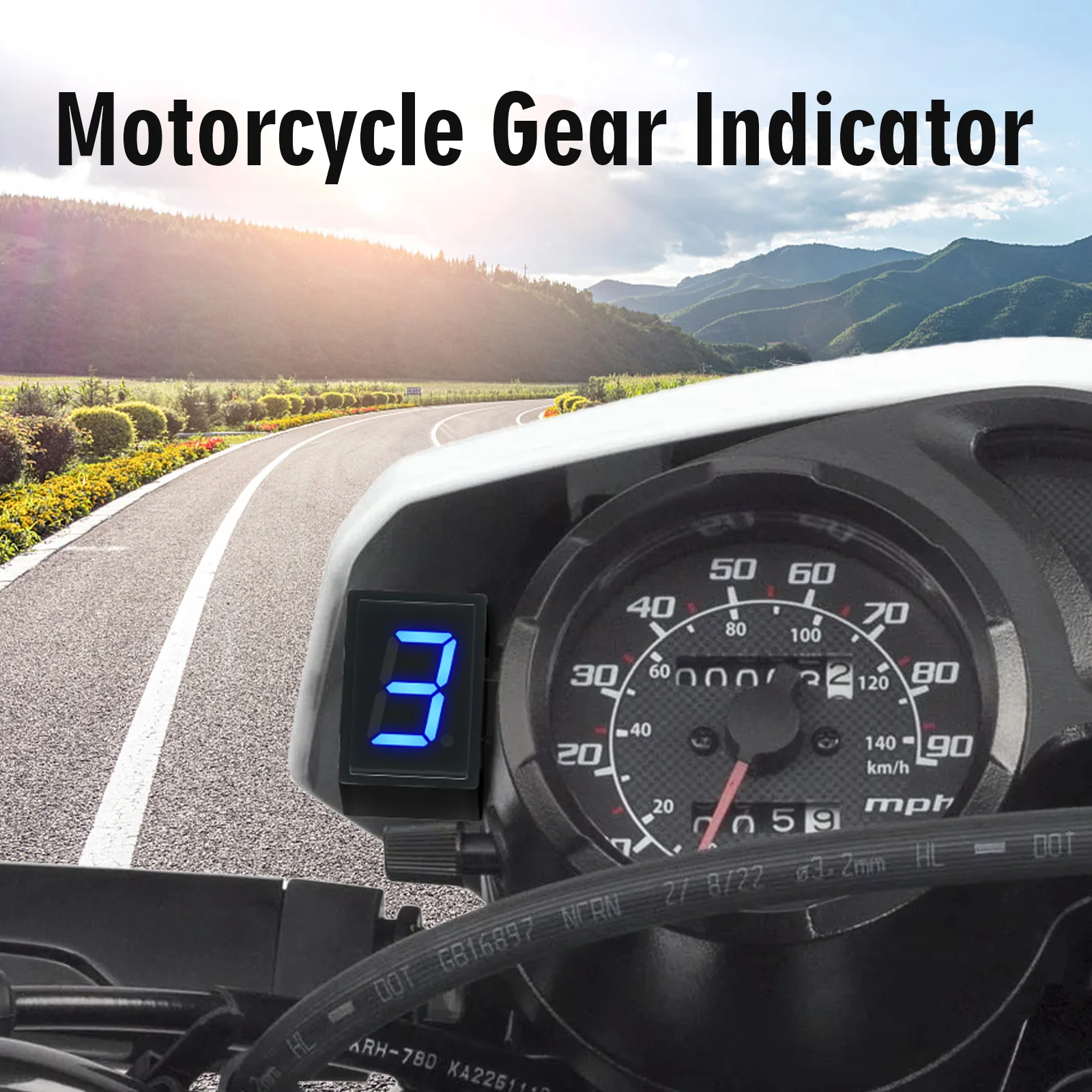 จอแสดงผลเกียร์ดิจิตอลสำหรับรถจ - Motorcycle Gear Blue บทวิจารณ์และราคา