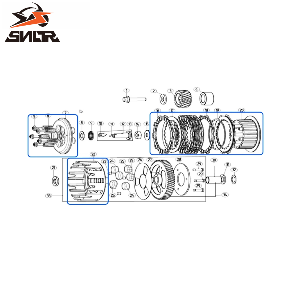 ชุดคลัตช์มอเตอร์ไซค์ SNOR พร้อ - Gear Clutch Motorcycle บทวิจารณ์และราคา