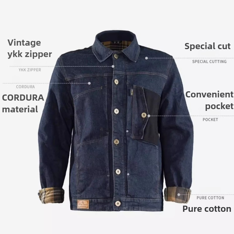 กางเกงยีนส์มอเตอร์ไซค์สไตล์เรโ - Motorcycle Gear Blue บทวิจารณ์และราคา